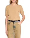 Sandro Short Sleeve Sweater In Brown