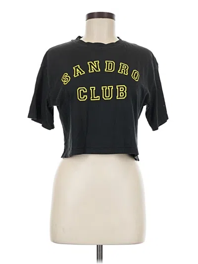 Pre-owned Sandro Short Sleeve T-shirt In Black