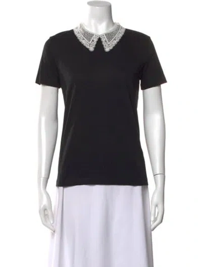 Pre-owned Sandro Short Sleeve T-shirt In Black