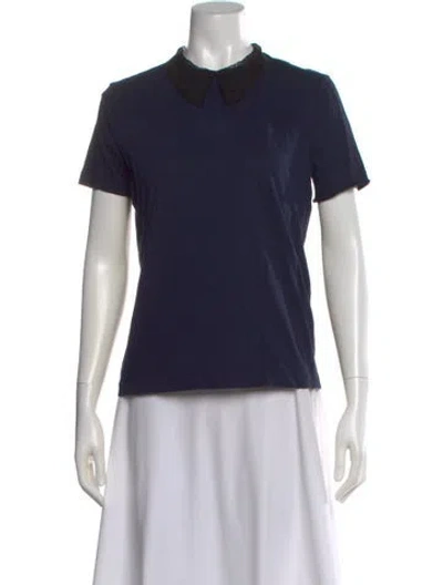 Pre-owned Sandro Short Sleeve T-shirt In Blue