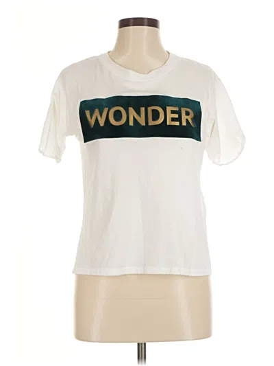 Pre-owned Sandro Short Sleeve T-shirt In Ivory