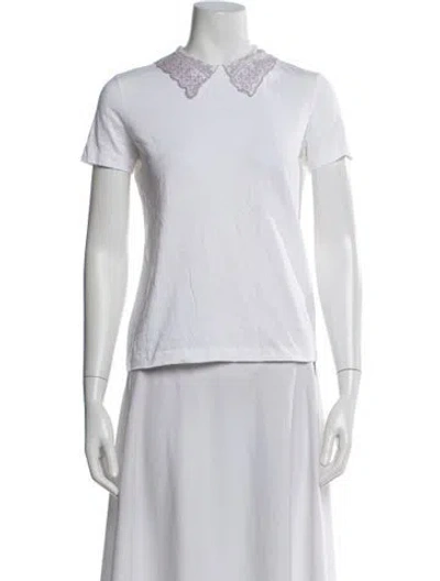 Pre-owned Sandro Short Sleeve T-shirt In White