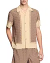Sandro Short Sleeved Patterned Shirt In Hazel