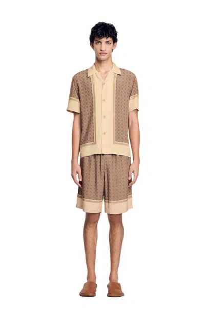 SANDRO SANDRO SHORT-SLEEVED PATTERNED SHIRT