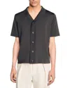 Sandro Short Sleeved Shirt In Dark Khaki