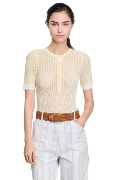 SANDRO SANDRO SHORT-SLEEVED SWEATER