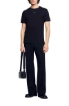 Sandro Short-sleeved T-shirt In Black