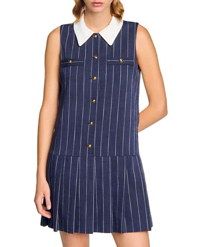 SANDRO SHORT STRIPED DRESS