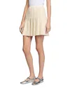 Sandro Sequin Pleated Mini Skirt In Ecru