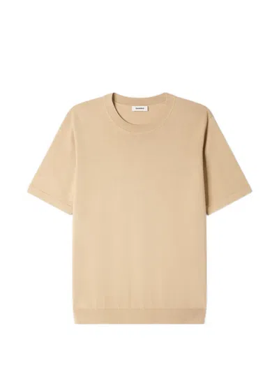Sandro Short-sleeve Sweater In Neutral