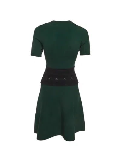 Pre-owned Sandro Short-sleeves Mini Dress In Green
