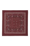 Sandro Womens Bordeaux Bandana-print Silk Scarf In Burgundy