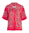 Sandro Silk Bandana Print Shirt In Red