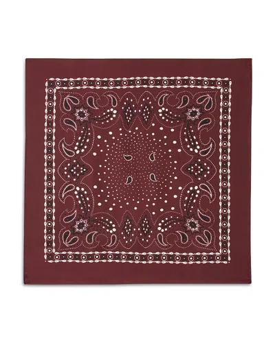 Sandro Silk Bandana Scarf In Burgundy