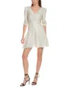 Sandro Silk-blend Mini Dress In White