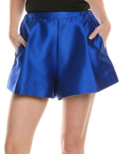 Sandro Silk-blend Short In Blue