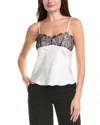 Sandro Silk Cami In White