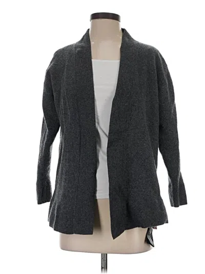 Pre-owned Sandro Silk Cardigan Sweater In Gray