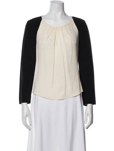 Pre-owned Sandro Silk Crew Neck Blouse