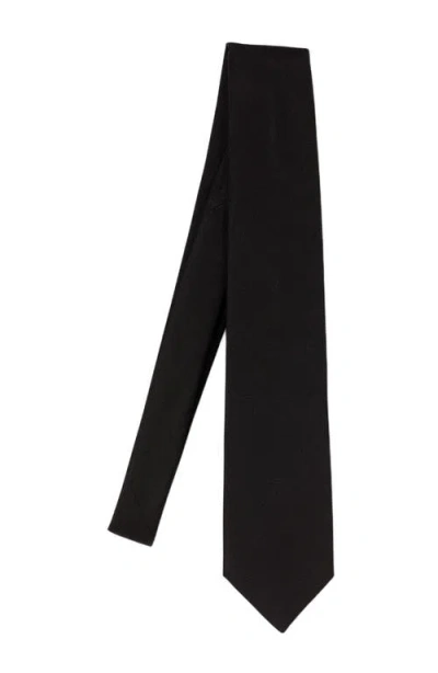Sandro Silk Jacquard Tie In Black