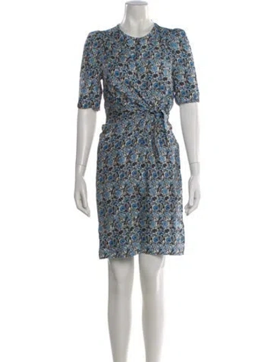 Pre-owned Sandro Silk Knee-length Dress In Black