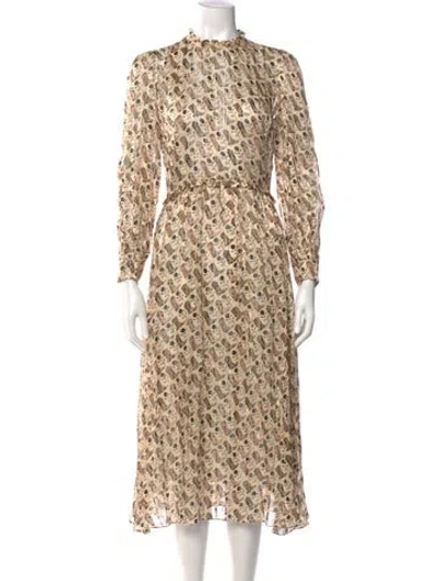 Pre-owned Sandro Silk Long Dress