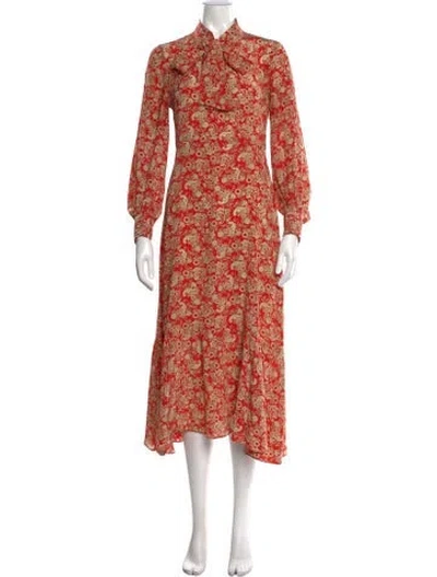 Pre-owned Sandro Silk Long Dress