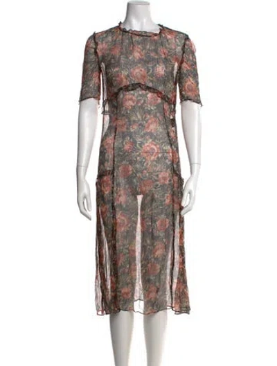 Pre-owned Sandro Silk Midi Length Dress