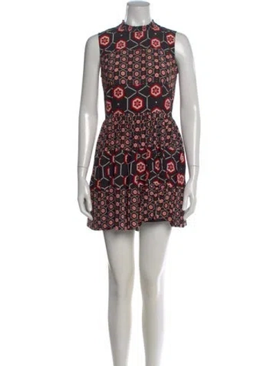 Pre-owned Sandro Silk Midi Length Dress In Multi