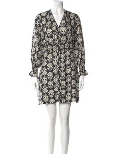 Pre-owned Sandro Silk Mini Dress In Black