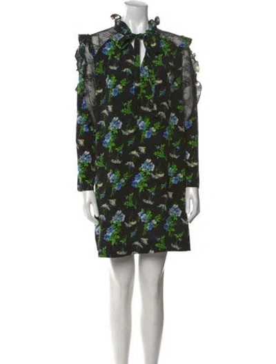 Pre-owned Sandro Silk Mini Dress In Black
