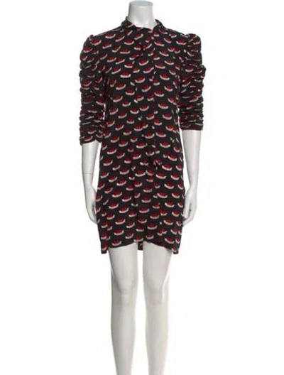 Pre-owned Sandro Silk Mini Dress In Black