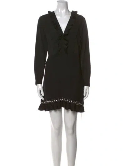 Pre-owned Sandro Silk Mini Dress In Black