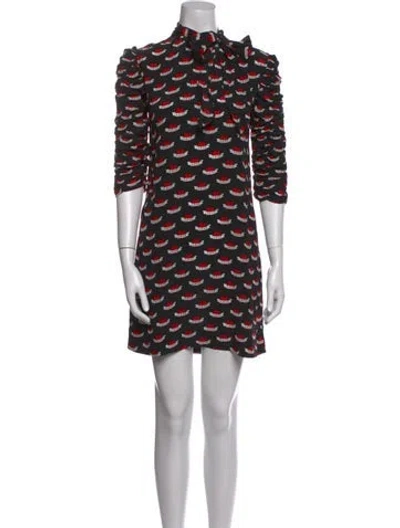 Pre-owned Sandro Silk Mini Dress In Black
