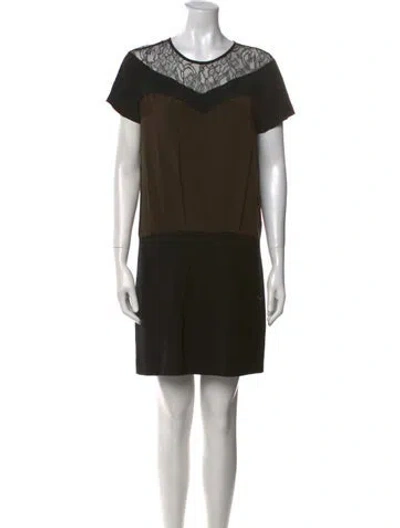 Pre-owned Sandro Silk Mini Dress In Black