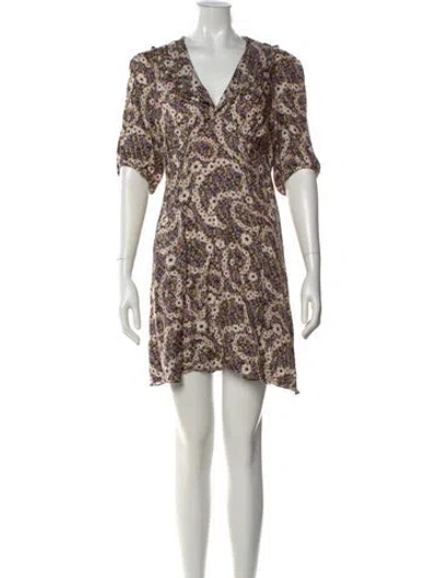 Pre-owned Sandro Silk Mini Dress In Black