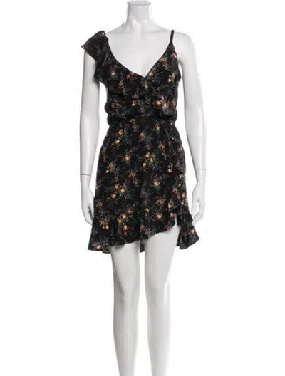 Pre-owned Sandro Silk Mini Dress In Black