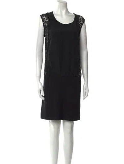Pre-owned Sandro Silk Mini Dress In Black