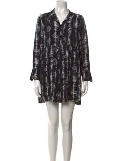 Pre-owned Sandro Silk Mini Dress In Black