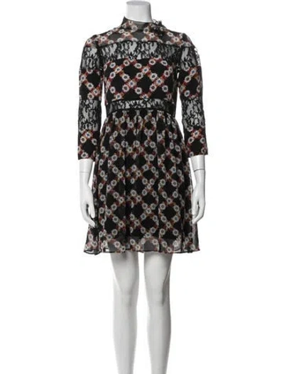 Pre-owned Sandro Silk Mini Dress In Black