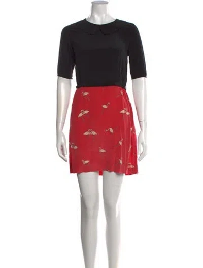 Pre-owned Sandro Silk Mini Dress In Black