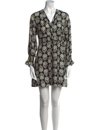 Pre-owned Sandro Silk Mini Dress In Multi