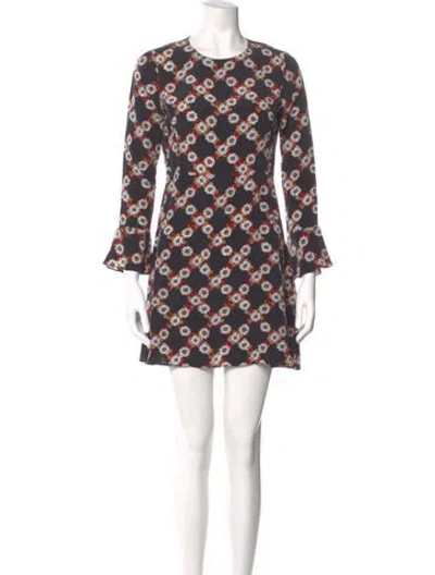 Pre-owned Sandro Silk Mini Dress In Multi