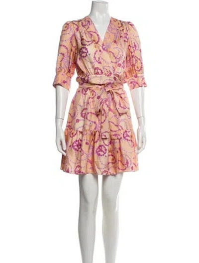 Pre-owned Sandro Silk Mini Dress In Multi