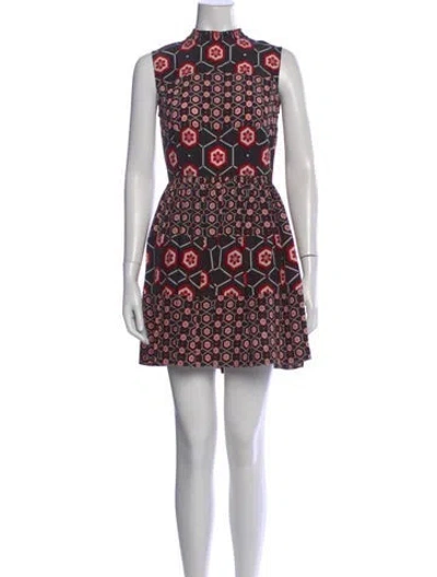 Pre-owned Sandro Silk Mini Dress In Multi