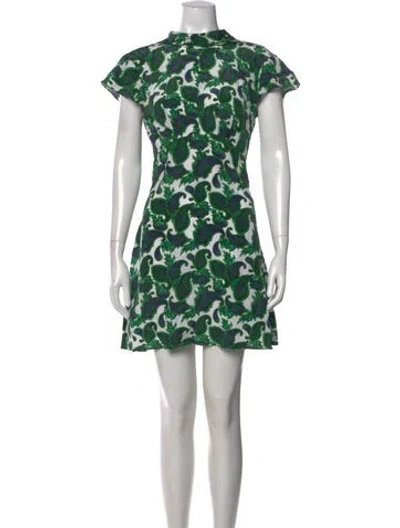 Pre-owned Sandro Silk Mini Dress In Multi