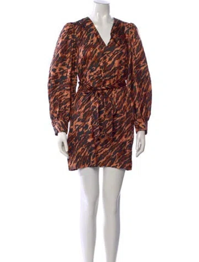 Pre-owned Sandro Silk Mini Dress In Neutral