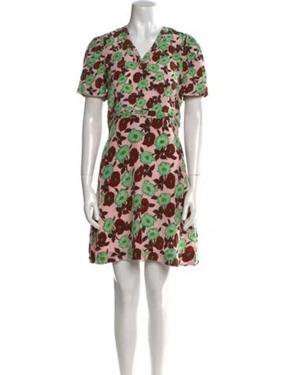 Pre-owned Sandro Silk Mini Dress In Pink