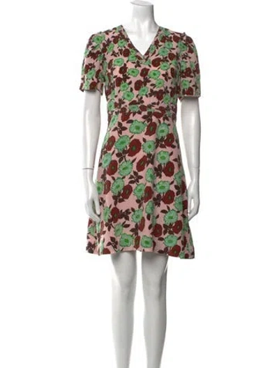 Pre-owned Sandro Silk Mini Dress In Pink