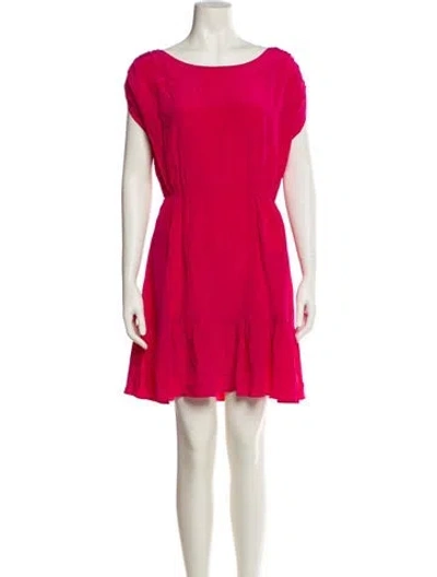 Pre-owned Sandro Silk Mini Dress In Pink